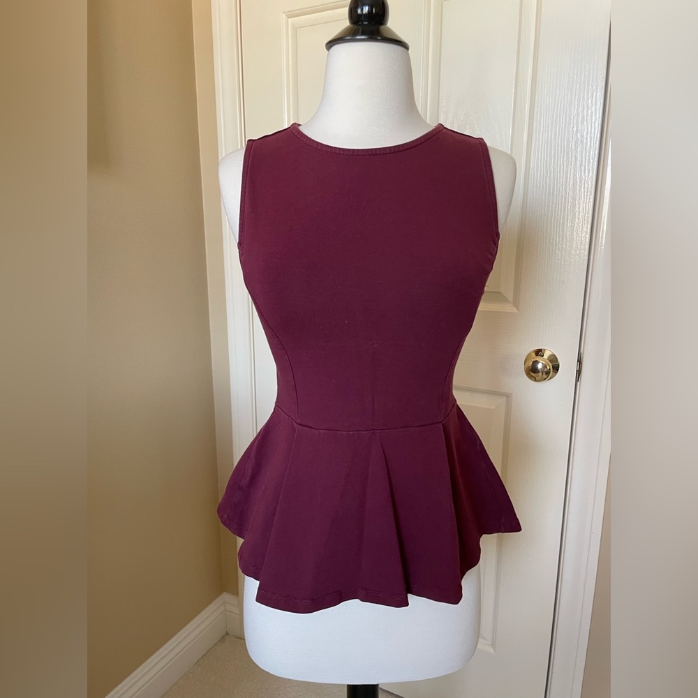 Topshop maroon tank
